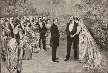American President Grover Cleveland and Frances Folsom