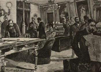 Reading room at Palazzo Montecitorio, Rome, Italy