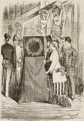 The Wreath to Charles Albert on Display in Capitoline Hill, Rome, Italy, Engraving by Dante Paolocci from L