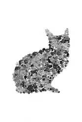 Floral Cat Silhouette
