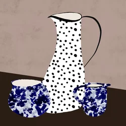 Polka Dot And Floral