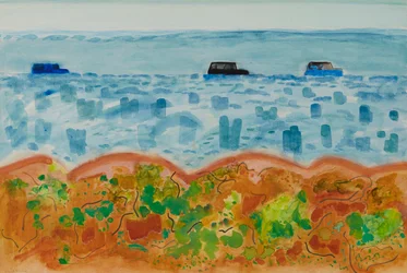 Cars and Saltbush, Australia