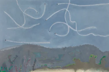 Martins Flying at Dusk, Cactus