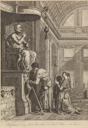 Pilgrims Paying Their Devotion in St. Peters at Rome