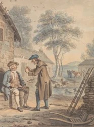 Symon Breaks the News to Glaud: Design number 3 for The Gentle Shepherd