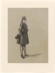 Figure Study of a Standing Man Holding His Hat Behind His Back