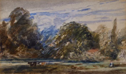 Landscape with Cows and Figure