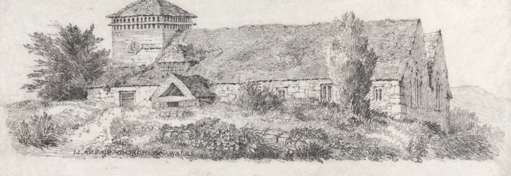 Llanfair Church, North Wales for A Treatise on Landscape Painting and Effect in Water Colours
