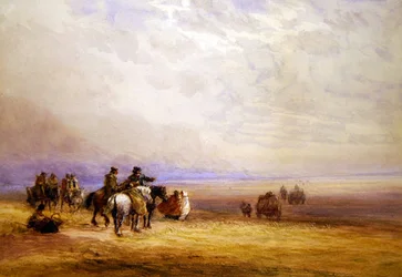 Preparing to cross Lancaster Sands