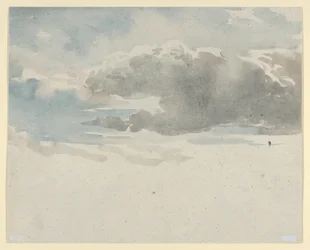 Study of Clouds (recto). Study of an Elder Bush by a Fence (verso)