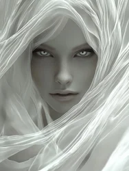 Ethereal Veiled Woman