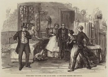 Scene from Not Such a Fool as He Looks, at the Globe Theatre