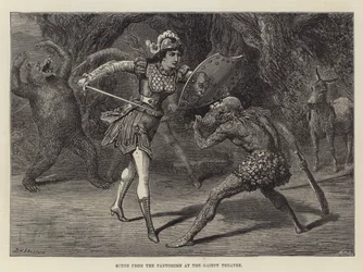 Scene from the Pantomime at the Gaiety Theatre