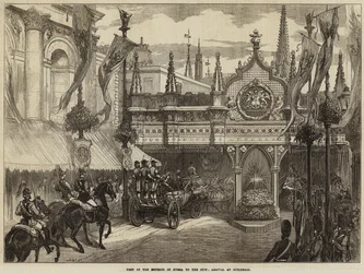 Visit of the Emperor of Russia to the City, Arrival at Guildhall