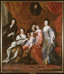 Hedvig Eleonora (1636-1715), Princess of Holstein-Gottorp, Queen of Sweden, with her Family, 1683