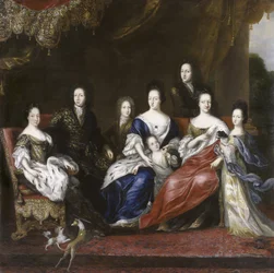 King Charles XI of Sweden with family