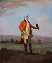 Sir Armine Wodehouse, MP, at a Review of his Regiment near Norwich, circa 1759