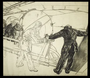 Full Size Drawing for Winter Mine-Laying off Iceland, c.1942