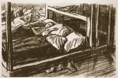 Sleeping wounded from the Somme, illustration from 