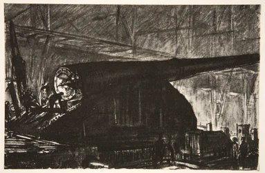 The Night Shift Working on a Big Gun, illustration from 