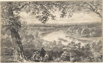 View of the Thames with Figures in the Foreground