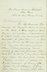 Letter from D. P. Grier, on board Steamer Starlight, Ohio River, to Anna McKinney, November 21, 1862