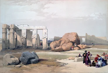 Fragments of the Great Colossi, at the Memnonium, 19th century