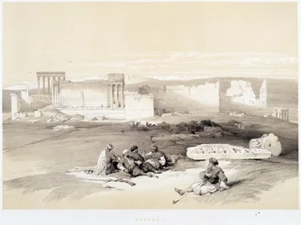 Baalbec (Baalbek) in Lebanon, Drawing Made 05/05/1839 in 