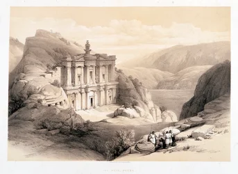 El Deir, Petra, drawing made on 08/03/1839 in 