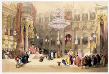 Greek Church of the Holy Sepulchre, Jerusalem, April 11th 1839, plate 4 from Volume I of 