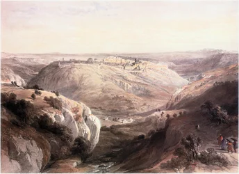 In the Holy Land: Jerusalem, Seen from the South with Landscape of the Desert of Judah
