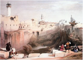 In the Holy Land: Jerusalem, the Pool of Bethesda, Temple Mount on the Left