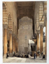Interior of the Mosque of the Metwalys in Cairo in 