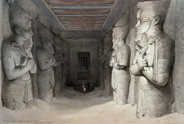 Interior of the Temple of Aboo Simbel, from 