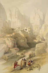 Petra, March 10th 1839, Plate 104 from Volume III of 