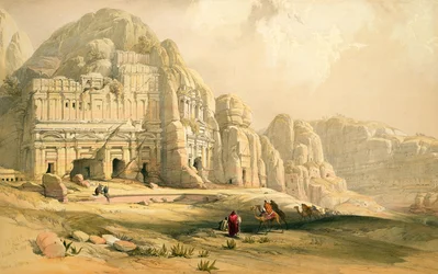 Petra, March 8th 1839, Plate 96 from Volume III of 