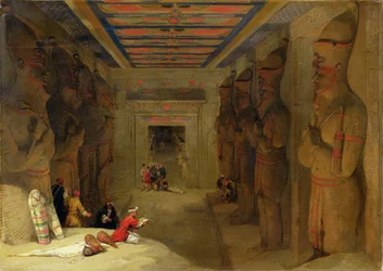 The Hypostyle Hall of the Great Temple at Abu Simbel, Egypt