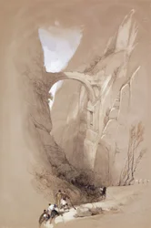 The Triumphal Arch Crossing the Ravine Leading to Petra