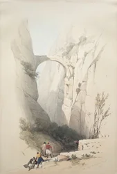 Triumphal Arch Crossing the Ravine Leading to Petra