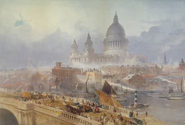 View of Blackfriars Bridge and St Paul