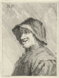 Farmer with Hat Facing Left