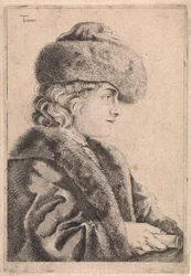Man with fur hat