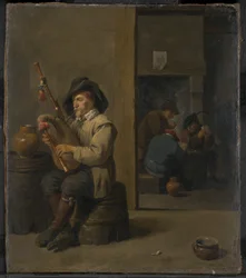 Bagpiper in an Inn