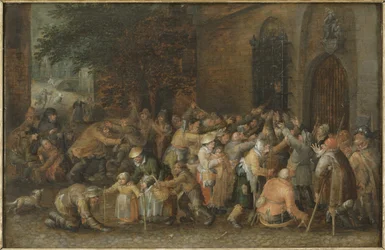 Distributing Alms