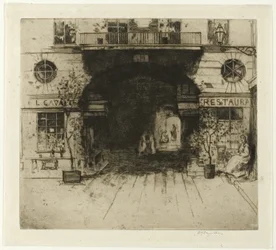 Restaurant Cavalier, Plate Five from the Paris Set