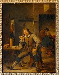 Smoker Leaning on a Table
