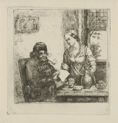 Interior with Man and Woman
