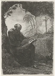 Monk in a Cave