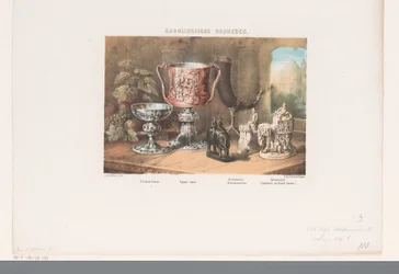 Carolingian Cups, Drinking Horn, and Figurines
