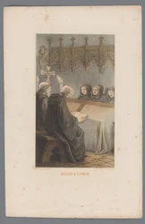 Five Benedictine Monks Reading and Praying